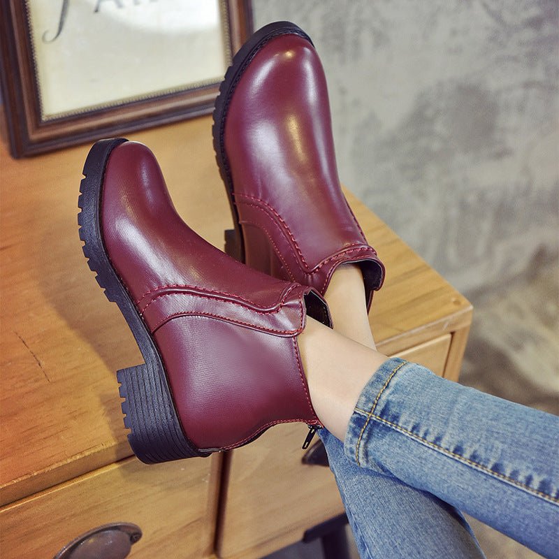 women boots boots, snow boots, pure color autumn and winter women boots