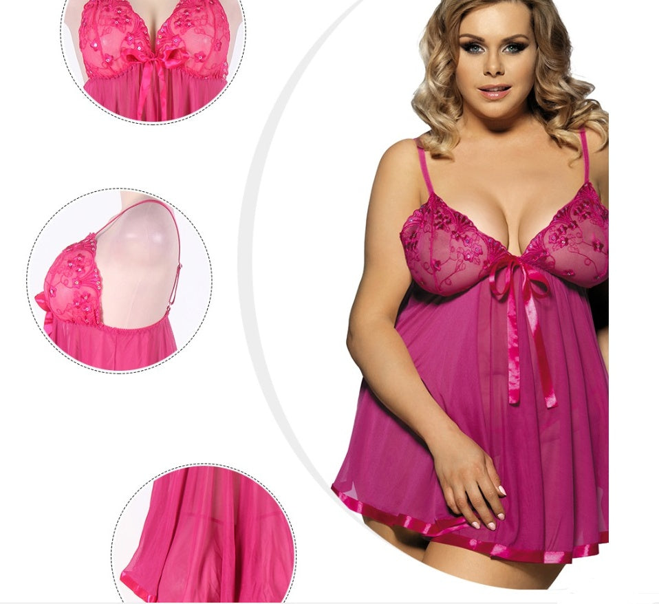 Women Sexy Lingerie Big Code 6XL Sleepwear Sleepdress