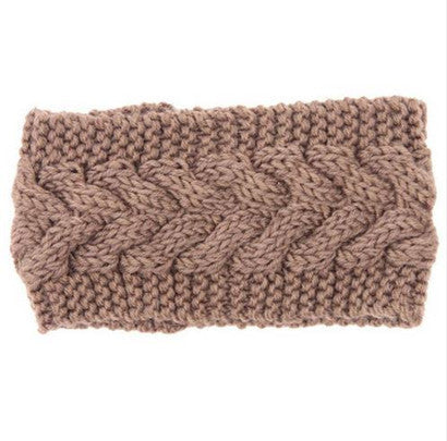 Women's Twist Needle Knitting Female Warm Crochet Wool Headband