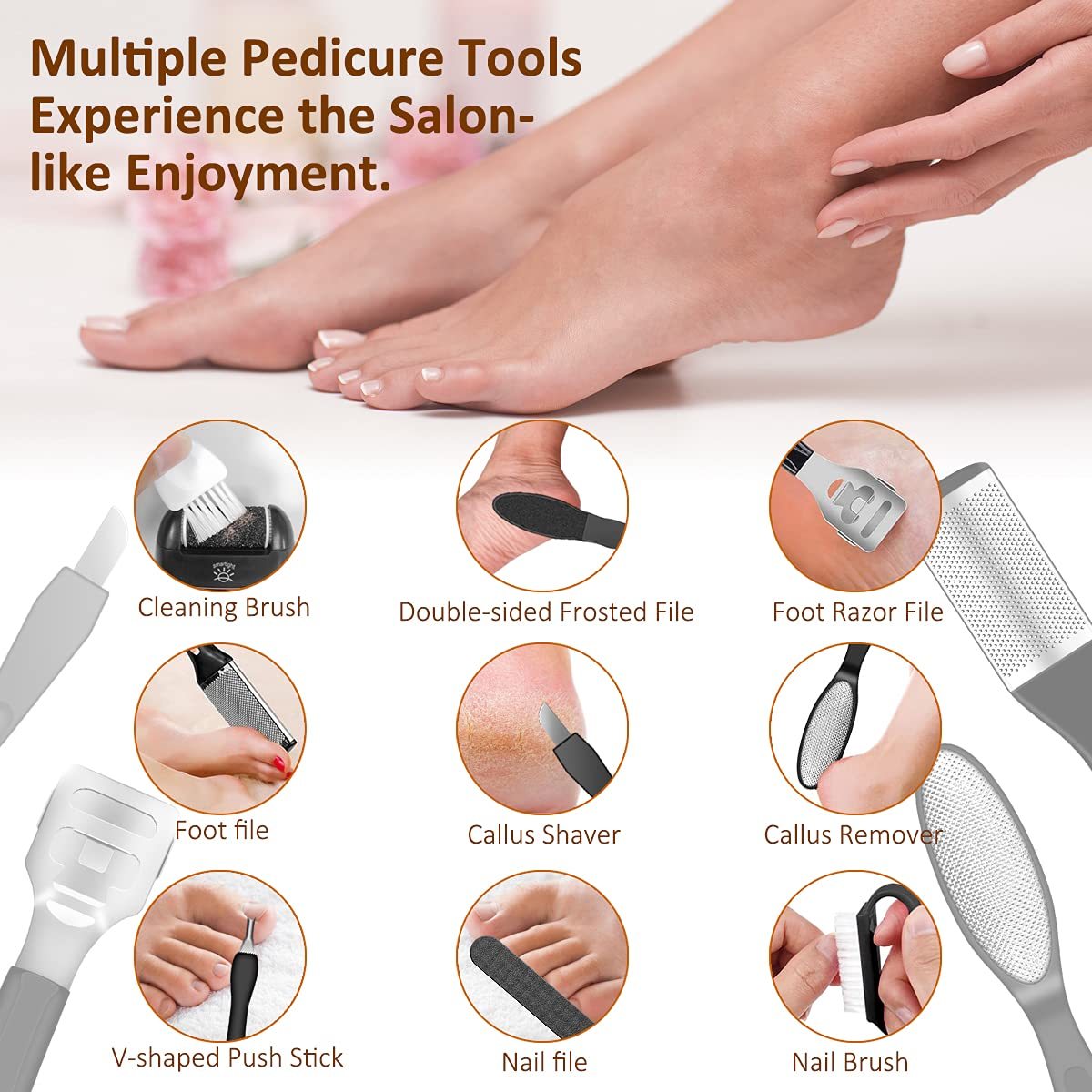 2-in-1 Electric Foot Grinder Set