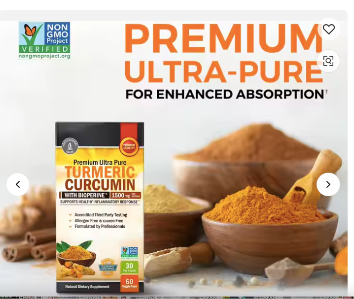 Turmeric Curcumin Herbal Supplements with Bioperine 1500mg-Turmeric and Black Pepper Capsules Max Absorption Ultra Pure. No Filter or Binder