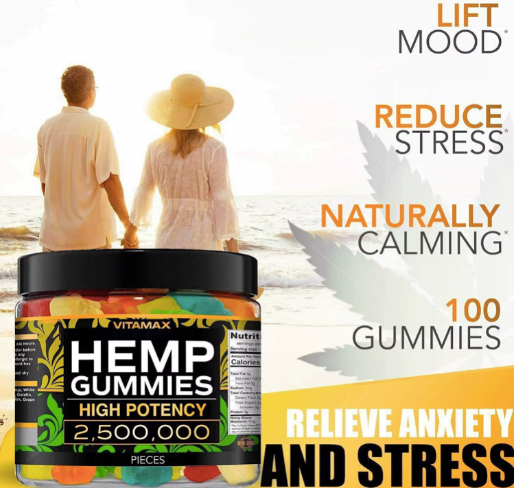 0rganic Hemp Gummies Great for Peace & Relaxation with Omega 3,6,& 9 Vitamin A, E & Melatonin - 2,500,000mg Natural Fruit Flavors, Tasty Relief, 60 gummy, Made with Fresh Colorado Hemp