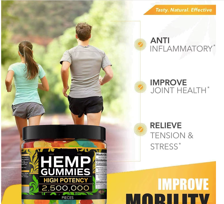 0rganic Hemp Gummies Great for Peace & Relaxation with Omega 3,6,& 9 Vitamin A, E & Melatonin - 2,500,000mg Natural Fruit Flavors, Tasty Relief, 60 gummy, Made with Fresh Colorado Hemp