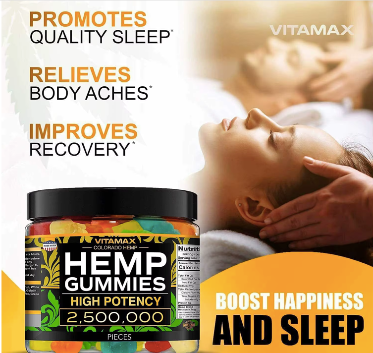 0rganic Hemp Gummies Great for Peace & Relaxation with Omega 3,6,& 9 Vitamin A, E & Melatonin - 2,500,000mg Natural Fruit Flavors, Tasty Relief, 60 gummy, Made with Fresh Colorado Hemp