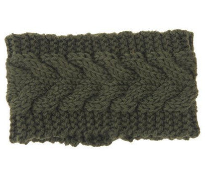 Women's Twist Needle Knitting Female Warm Crochet Wool Headband