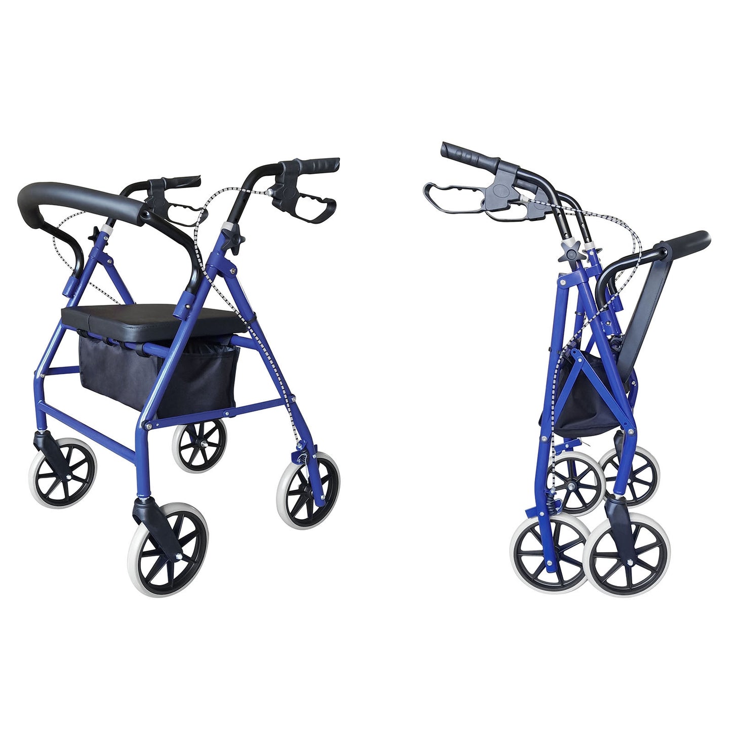 Iron Pipe Nylon Adult Walker 286lbs, Blue And Black Color For Driving Assistance